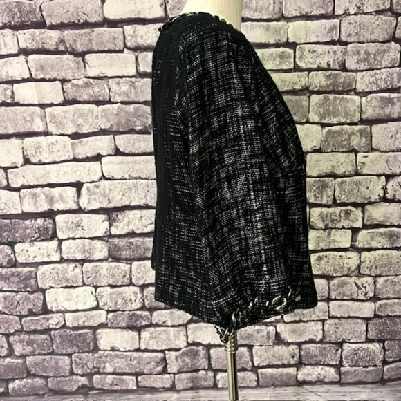 East 5th Black & White 3/4 Sleeve Jacket Size 1X - Picture 8 of 9